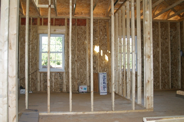 Looking into the bathroom