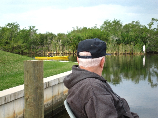 Dad watches Judy Kayaking