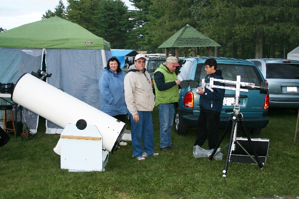 Rochester Astronomy Club Row of Scopes