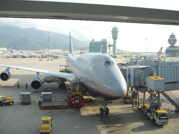 747 Flown from Chicago to Hong Kong