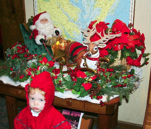 Amber and Santa Display