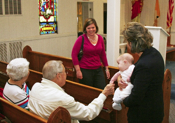 Gathering for the Baptism