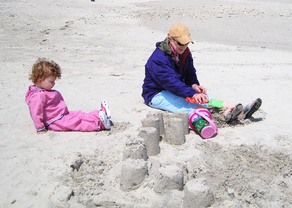 Playing on Assateague Beach