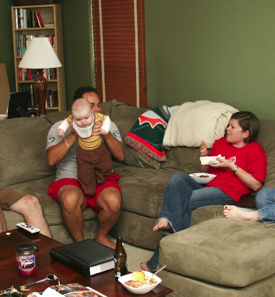 Eating Chili at Emily and Matt's