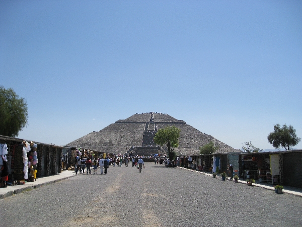 Arriving at Teotihuacan