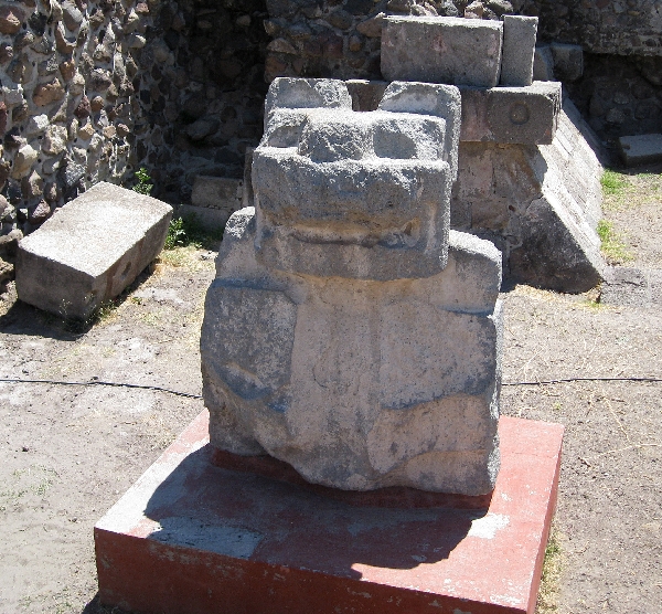 Stonework at base of pyramid