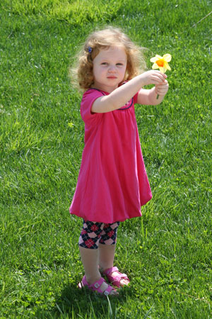 Amber and her Flower