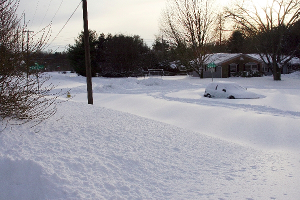 The road unplowed