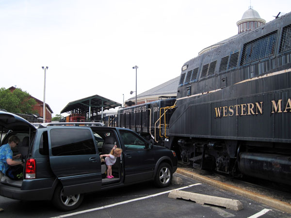 Arriving at the Train Museum