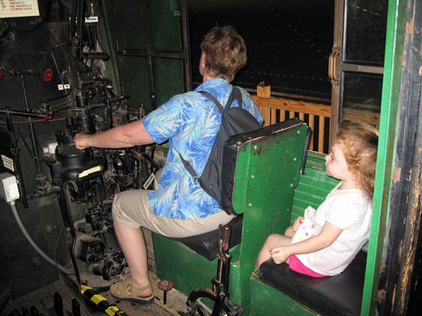 Judy and Amber drive the Train