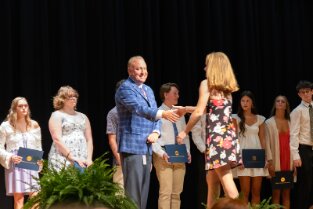 Amber receives her Summa Cum Laude Academic Award